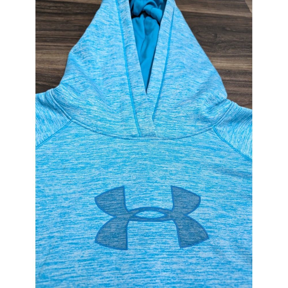 Women's M Under Armour Long Sleeve ColdGear Hoodie Sweatshirt Teal Storm 18V